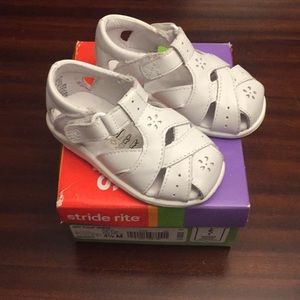 Stride Rite Tulip White Girls Sandals size 4.5
